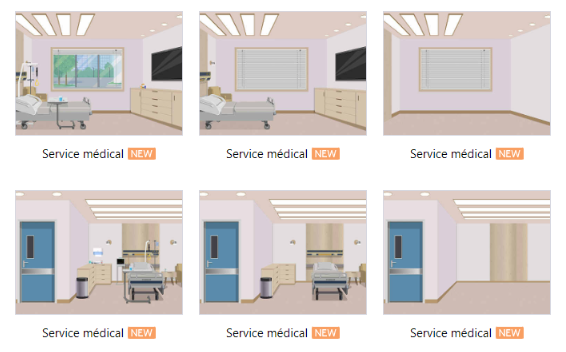 plusieurs arrière-plans service hospitalier