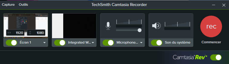 camtasia enregistrer son écran